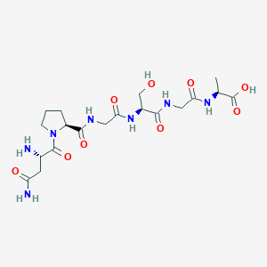 molecular formula C19H31N7O9 B15402980 L-Asparaginyl-L-prolylglycyl-L-serylglycyl-L-alanine CAS No. 920015-11-8