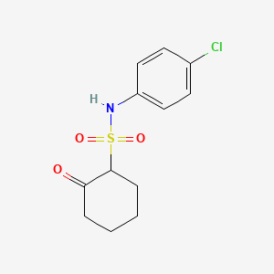 molecular formula C12H14ClNO3S B15402990 N-(4-Chlorophenyl)-2-oxocyclohexane-1-sulfonamide CAS No. 925234-45-3