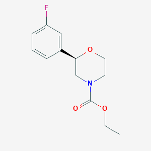 molecular formula C13H16FNO3 B15402995 ethyl (2R)-2-(3-fluorophenyl)morpholine-4-carboxylate CAS No. 920802-66-0