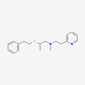 molecular formula C19H26N2S B15403002 N-Methyl-2-[(2-phenylethyl)sulfanyl]-N-[2-(pyridin-2-yl)ethyl]propan-1-amine CAS No. 918544-98-6