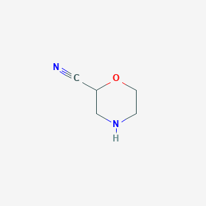 molecular formula C5H8N2O B154031 吗啉-2-腈 CAS No. 135782-24-0