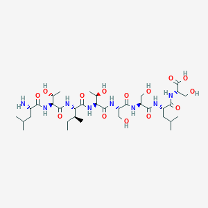 molecular formula C35H64N8O14 B15403175 L-Leucyl-L-threonyl-L-isoleucyl-L-threonyl-L-seryl-L-seryl-L-leucyl-L-serine CAS No. 850544-70-6