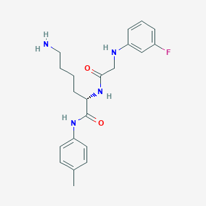 molecular formula C21H27FN4O2 B15403235 N-(3-Fluorophenyl)glycyl-N-(4-methylphenyl)-L-lysinamide CAS No. 918436-21-2