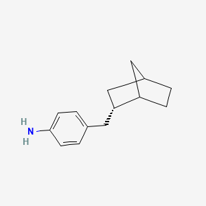 molecular formula C14H19N B15403281 4-{[(2S)-Bicyclo[2.2.1]heptan-2-yl]methyl}aniline CAS No. 917941-36-7