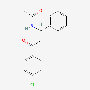 molecular formula C17H16ClNO2 B15403312 N-[3-(4-chlorophenyl)-3-oxo-1-phenylpropyl]acetamide CAS No. 850582-21-7