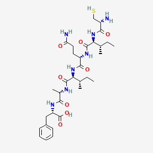 molecular formula C32H51N7O8S B15403344 L-Cysteinyl-L-isoleucyl-L-glutaminyl-L-isoleucyl-L-alanyl-L-phenylalanine CAS No. 855399-32-5