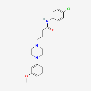 molecular formula C21H26ClN3O2 B15403369 N-(4-Chlorophenyl)-4-[4-(3-methoxyphenyl)piperazin-1-yl]butanamide CAS No. 923024-43-5