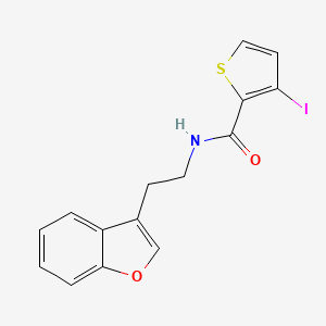 molecular formula C15H12INO2S B15403414 N-[2-(1-Benzofuran-3-yl)ethyl]-3-iodothiophene-2-carboxamide CAS No. 920506-38-3