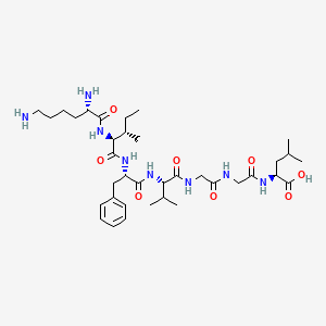 molecular formula C36H60N8O8 B15403443 L-Lysyl-L-isoleucyl-L-phenylalanyl-L-valylglycylglycyl-L-leucine CAS No. 876070-44-9