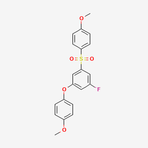 molecular formula C20H17FO5S B15403481 1-Fluoro-3-(4-methoxybenzene-1-sulfonyl)-5-(4-methoxyphenoxy)benzene CAS No. 860813-13-4