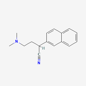 molecular formula C16H18N2 B15403485 alpha-(2-Dimethylaminoethyl)-2-naphthylacetonitrile CAS No. 3582-41-0