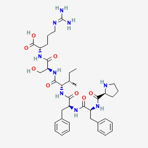 molecular formula C38H55N9O8 B15403555 L-Prolyl-L-phenylalanyl-L-phenylalanyl-L-isoleucyl-L-seryl-N~5~-(diaminomethylidene)-L-ornithine CAS No. 929614-76-6