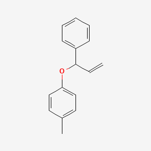 molecular formula C16H16O B15403568 Benzene, 1-methyl-4-[(1-phenyl-2-propenyl)oxy]- CAS No. 838828-13-0