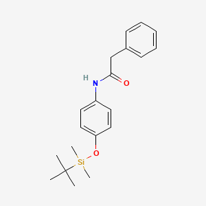 molecular formula C20H27NO2Si B15403583 N-(4-{[tert-Butyl(dimethyl)silyl]oxy}phenyl)-2-phenylacetamide CAS No. 917610-36-7