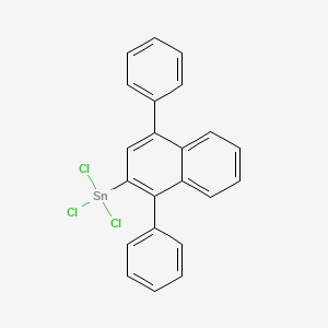 molecular formula C22H15Cl3Sn B15403679 Trichloro(1,4-diphenylnaphthalen-2-yl)stannane CAS No. 915696-64-9
