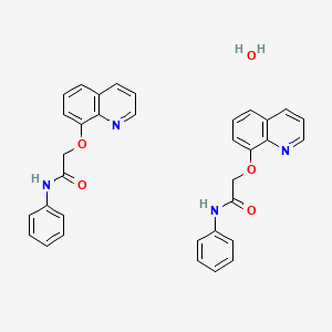 molecular formula C34H30N4O5 B15403749 N-Phenyl-2-(quinolin-8-yloxy)acetamide hemihydrate CAS No. 873919-35-8