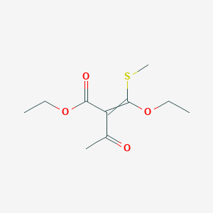 molecular formula C10H16O4S B15403865 Ethyl 2-[ethoxy(methylsulfanyl)methylidene]-3-oxobutanoate CAS No. 921594-22-1