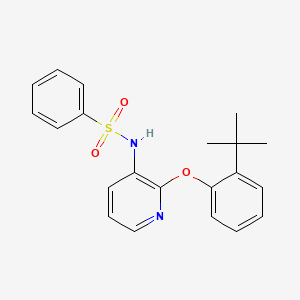 molecular formula C21H22N2O3S B15403904 N-[2-(2-tert-Butylphenoxy)pyridin-3-yl]benzenesulfonamide CAS No. 918343-48-3