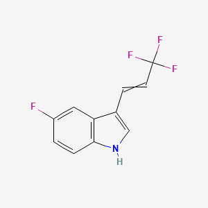 molecular formula C11H7F4N B15403915 5-Fluoro-3-(3,3,3-trifluoroprop-1-en-1-yl)-1H-indole CAS No. 923293-08-7