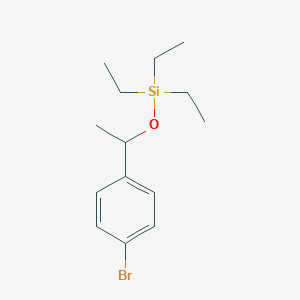 molecular formula C14H23BrOSi B15404080 Silane, [1-(4-bromophenyl)ethoxy]triethyl- CAS No. 855418-49-4