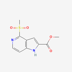 molecular formula C10H10N2O4S B15404265 Methyl 4-(methylsulfonyl)-1H-pyrrolo[3,2-c]pyridine-2-carboxylate CAS No. 871583-17-4