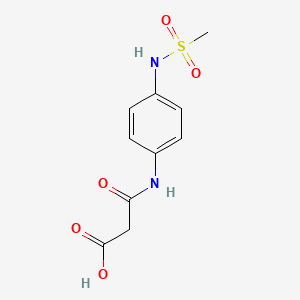 molecular formula C10H12N2O5S B15404293 3-{4-[(Methanesulfonyl)amino]anilino}-3-oxopropanoic acid CAS No. 851680-42-7