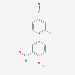 molecular formula C16H13NO2 B15404315 3'-Formyl-4'-methoxy-2-methyl[1,1'-biphenyl]-4-carbonitrile CAS No. 923281-50-9