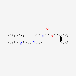 molecular formula C22H23N3O2 B15404337 Benzyl 4-[(quinolin-2-yl)methyl]piperazine-1-carboxylate CAS No. 918481-35-3