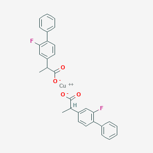 molecular formula C30H24CuF2O4 B154044 Copper 2-(3-fluoro-4-phenylphenyl)propanoate CAS No. 133214-12-7