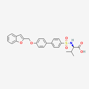 molecular formula C26H25NO6S B15404401 N-{4'-[(1-Benzofuran-2-yl)methoxy][1,1'-biphenyl]-4-sulfonyl}-D-valine CAS No. 854370-82-4