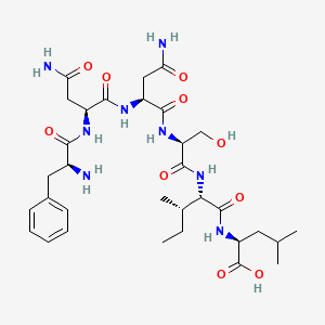 molecular formula C32H50N8O10 B15404460 L-Phenylalanyl-L-asparaginyl-L-asparaginyl-L-seryl-L-isoleucyl-L-leucine CAS No. 848350-84-5