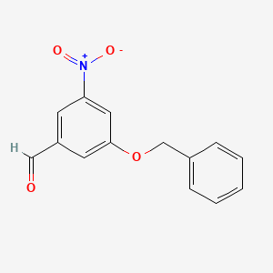 molecular formula C14H11NO4 B15404561 Benzaldehyde, 3-nitro-5-(phenylmethoxy)- CAS No. 881422-32-8
