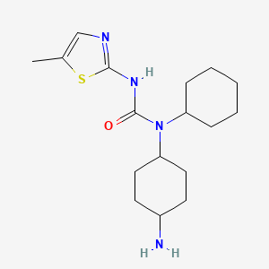 molecular formula C17H28N4OS B15404563 N-(4-Aminocyclohexyl)-N-cyclohexyl-N'-(5-methyl-1,3-thiazol-2-yl)urea CAS No. 920278-57-5