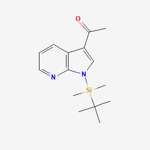 molecular formula C15H22N2OSi B15404712 Ethanone, 1-[1-[(1,1-dimethylethyl)dimethylsilyl]-1H-pyrrolo[2,3-B]pyridin-3-YL] 