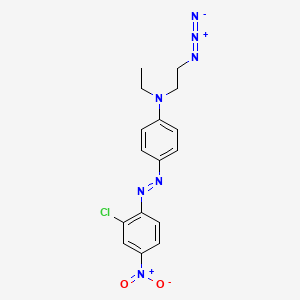 molecular formula C16H16ClN7O2 B15404752 N-(2-Azidoethyl)-4-[(E)-(2-chloro-4-nitrophenyl)diazenyl]-N-ethylaniline CAS No. 852511-61-6