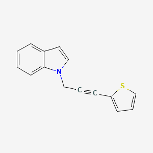 molecular formula C15H11NS B15404762 1-[3-(Thiophen-2-yl)prop-2-yn-1-yl]-1H-indole CAS No. 918866-68-9