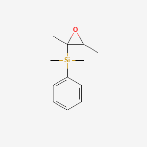 molecular formula C12H18OSi B15404817 (2,3-Dimethyloxiran-2-yl)(dimethyl)phenylsilane CAS No. 918422-66-9