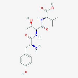 molecular formula C18H27N3O6 B15404907 L-Tyrosyl-L-threonyl-L-valine CAS No. 923060-95-1