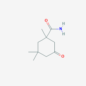 molecular formula C10H17NO2 B15404925 Cyclohexanecarboxamide, 1,3,3-trimethyl-5-oxo- CAS No. 850559-48-7