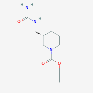 molecular formula C12H23N3O3 B15404937 tert-Butyl (3S)-3-[(carbamoylamino)methyl]piperidine-1-carboxylate CAS No. 1002359-89-8