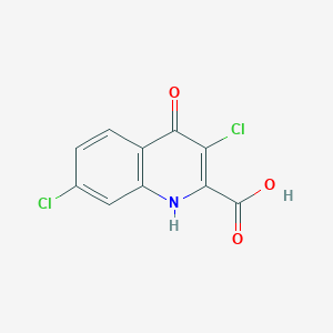 molecular formula C10H5Cl2NO3 B15404951 3,7-Dichloro-4-oxo-1,4-dihydroquinoline-2-carboxylic acid CAS No. 855634-10-5