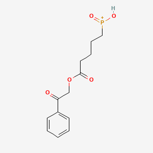 molecular formula C13H16O5P+ B15404957 Hydroxy(oxo)[5-oxo-5-(2-oxo-2-phenylethoxy)pentyl]phosphanium CAS No. 918950-42-2