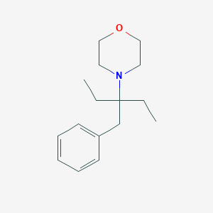 molecular formula C16H25NO B15404964 Morpholine, 4-[1-ethyl-1-(phenylmethyl)propyl]- CAS No. 835654-15-4