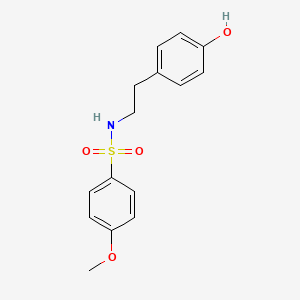 molecular formula C15H17NO4S B15405051 N-[2-(4-Hydroxyphenyl)ethyl]-4-methoxybenzene-1-sulfonamide CAS No. 915797-68-1