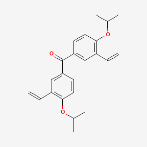 molecular formula C23H26O3 B15405074 Bis{3-ethenyl-4-[(propan-2-yl)oxy]phenyl}methanone CAS No. 918870-92-5