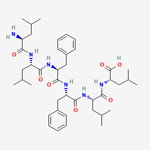 molecular formula C42H64N6O7 B15405076 L-Leucyl-L-leucyl-L-phenylalanyl-L-phenylalanyl-L-leucyl-L-leucine CAS No. 834899-58-0