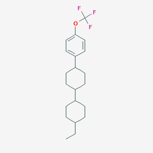 B154051 4-[trans-4-(trans-4-Ethylcyclohexyl)cyclohexyl]-1-trifluoromethoxybenzene CAS No. 135734-59-7