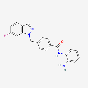 molecular formula C21H17FN4O B15405120 N-(2-Aminophenyl)-4-[(6-fluoro-1H-indazol-1-yl)methyl]benzamide CAS No. 920314-94-9