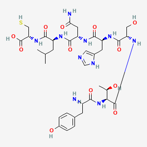 molecular formula C35H52N10O12S B15405186 L-Tyrosyl-L-threonyl-L-seryl-L-histidyl-L-asparaginyl-L-leucyl-L-cysteine CAS No. 921763-80-6