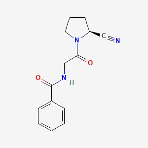 molecular formula C14H15N3O2 B15405196 N-{2-[(2S)-2-Cyanopyrrolidin-1-yl]-2-oxoethyl}benzamide CAS No. 919103-21-2